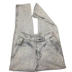 Vintage Lee Jeans Acid Wash Light Y2K Tapered Zipper Leg 100% Cotton High Rise